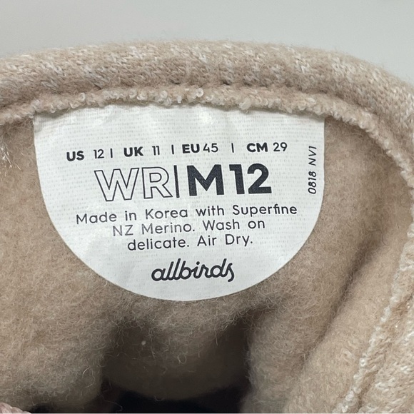 Allbirds tan wool size 12 sneakers - Picture 5 of 10